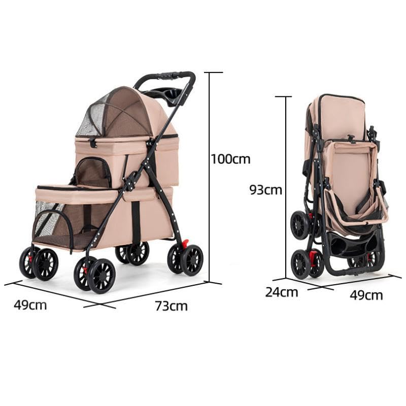 Double Pet Stroller with Cup Holder P5300