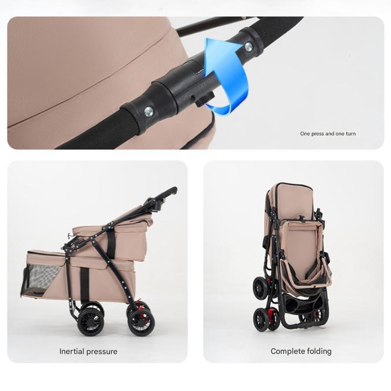 Double Pet Stroller with Cup Holder P5300