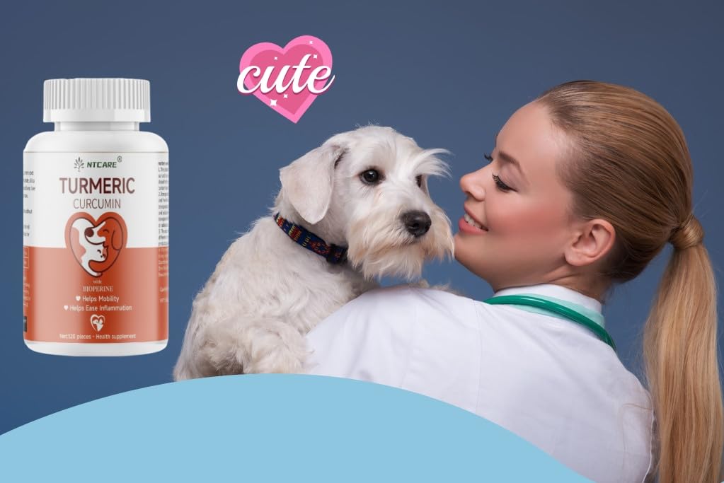 120 Chewable Tablets Turmeric Curcumin Dog Joint Support G876977
