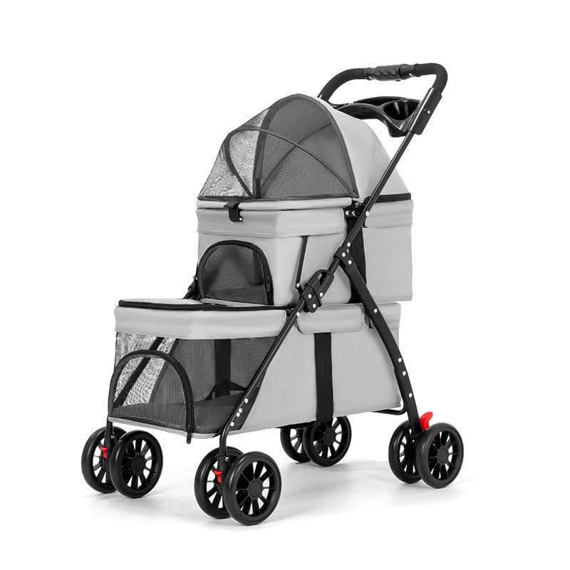 Double Pet Stroller with Cup Holder P5300