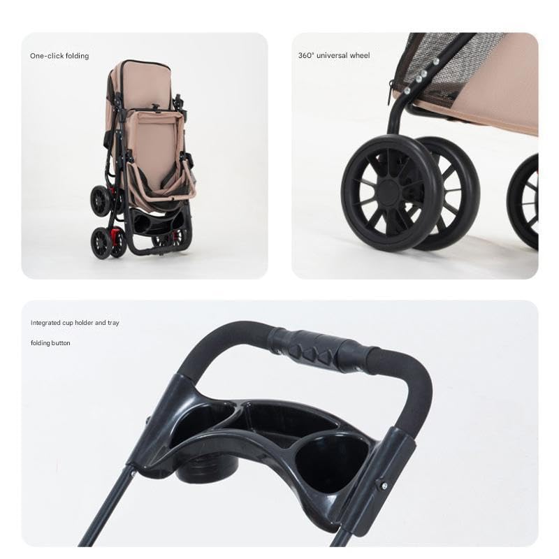 Double Pet Stroller with Cup Holder P5300