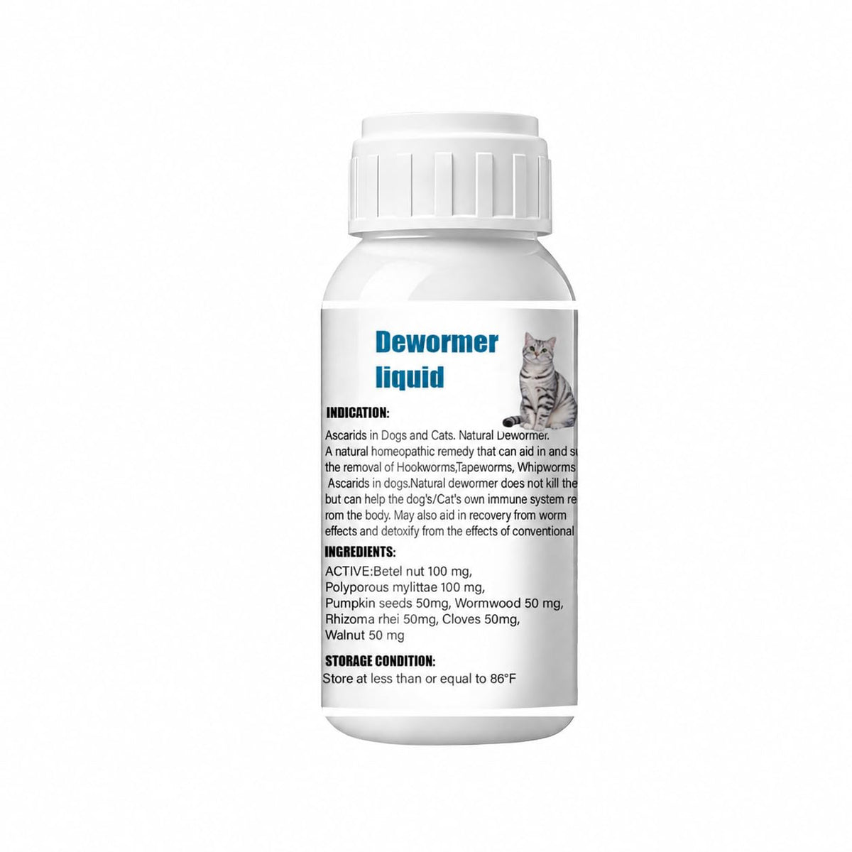 Broad Spectrum Cat Dewormer Liquid 4 oz L851