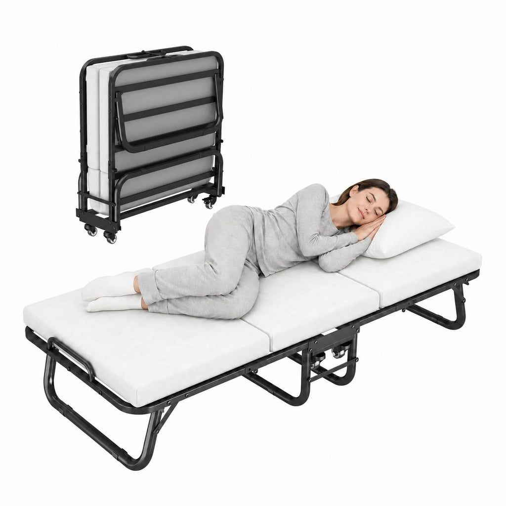 Folding Bed on Wheels Z755470