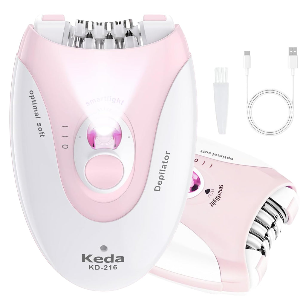 2 Speeds Rechargeable Epilator with LED Light C528
