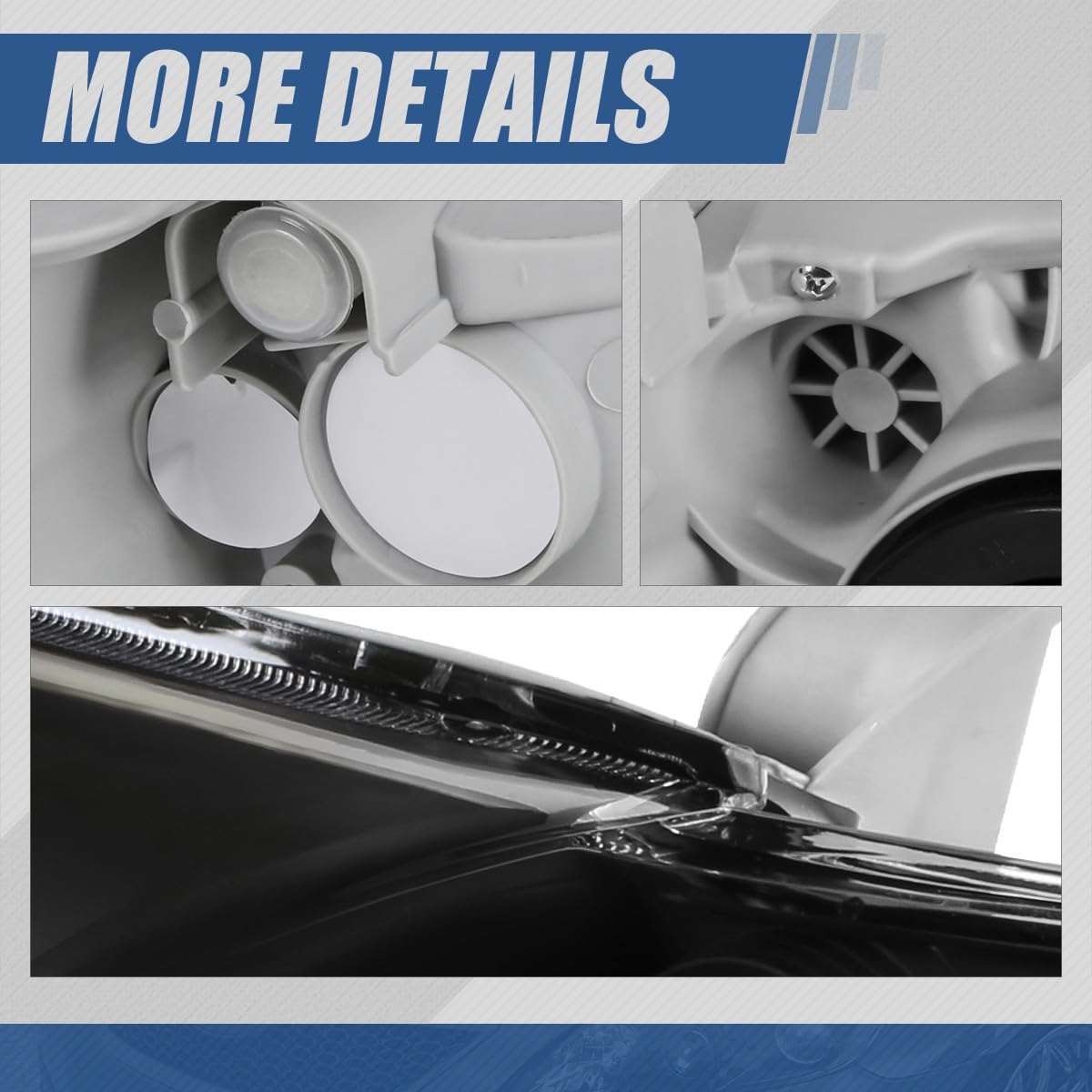 Black Projector Headlights Assembly A33320