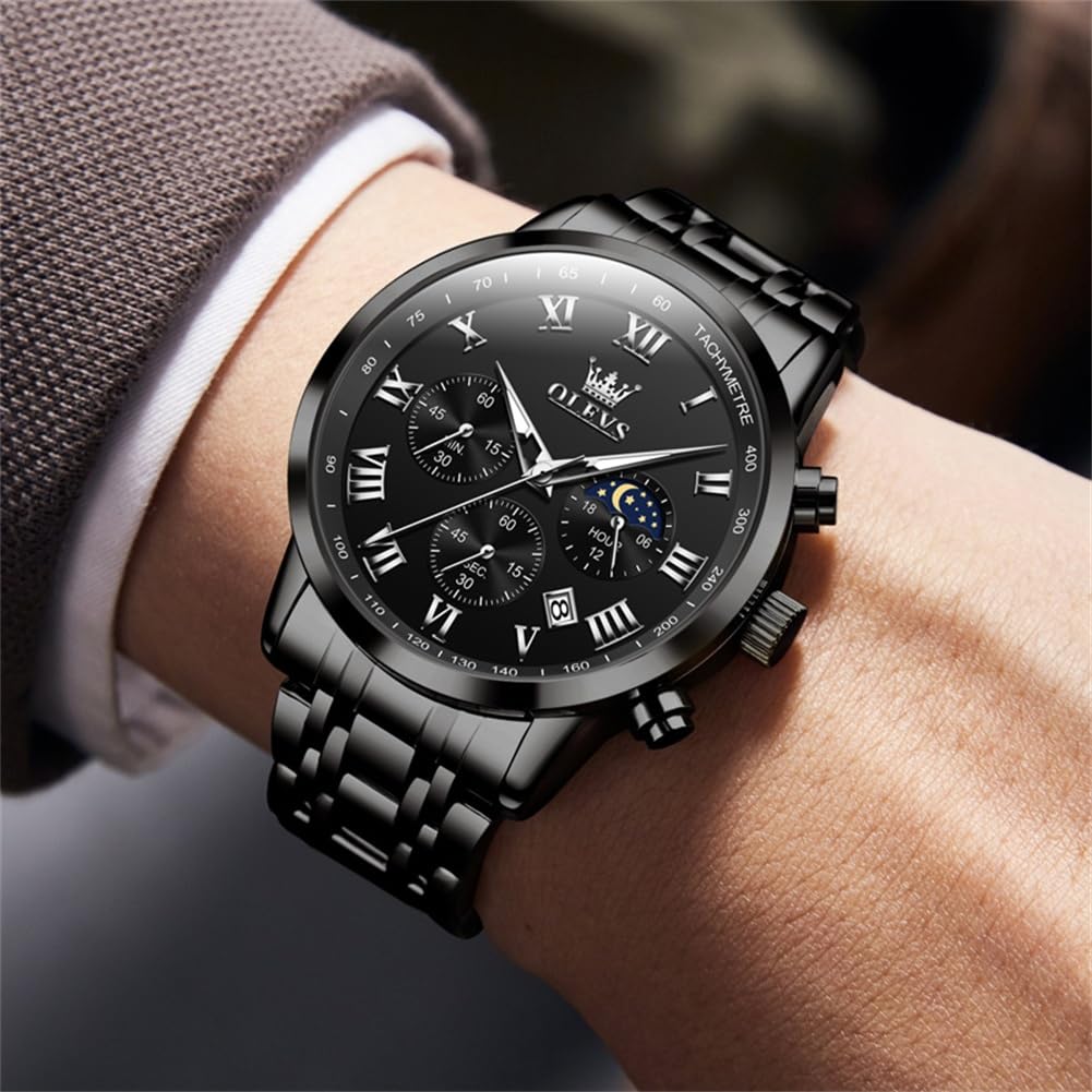 Men Stainless Steel Analog Quartz Wrist Watch V119