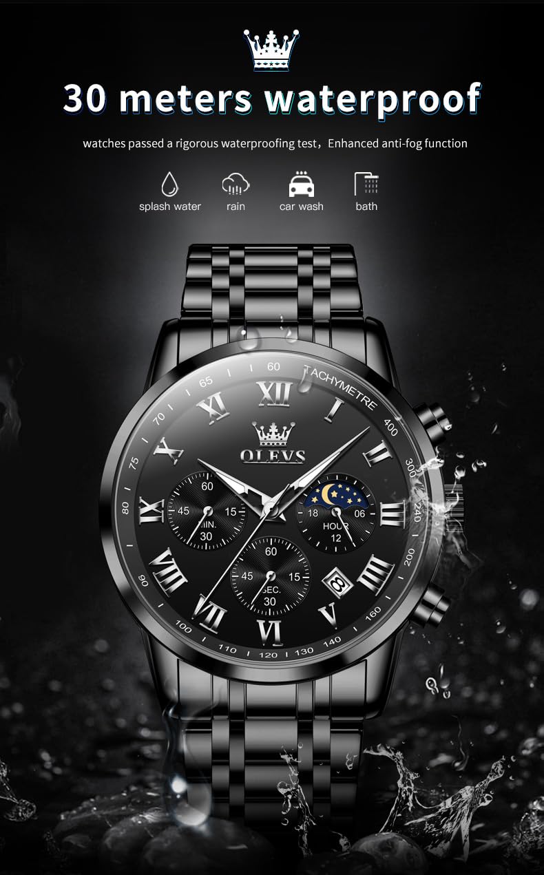 Men Stainless Steel Analog Quartz Wrist Watch V119