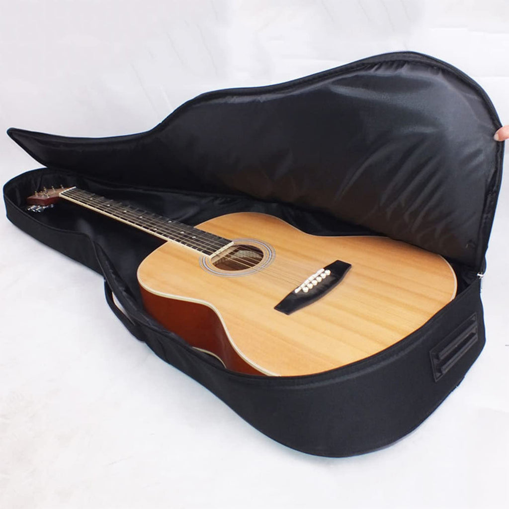 Black Acoustic Guitar Gig Bag with 0.35 Inch Foam Padding J9389