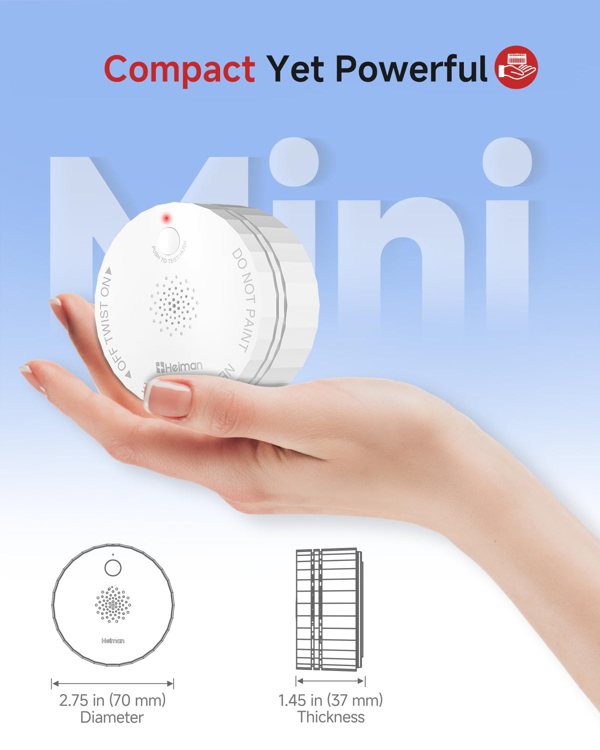 3 Pack Wireless Interconnected Smoke Detector U670013