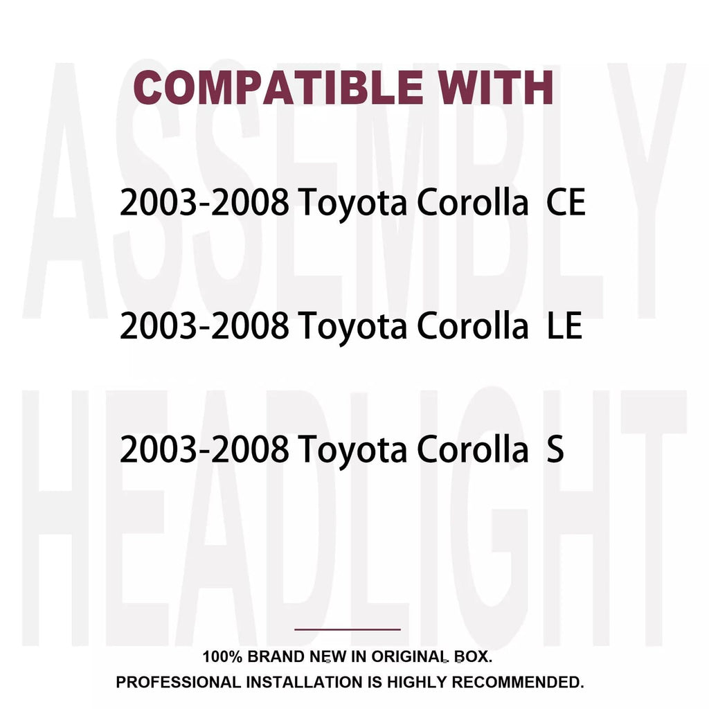Chrome Amber Headlight Assembly Set S221230