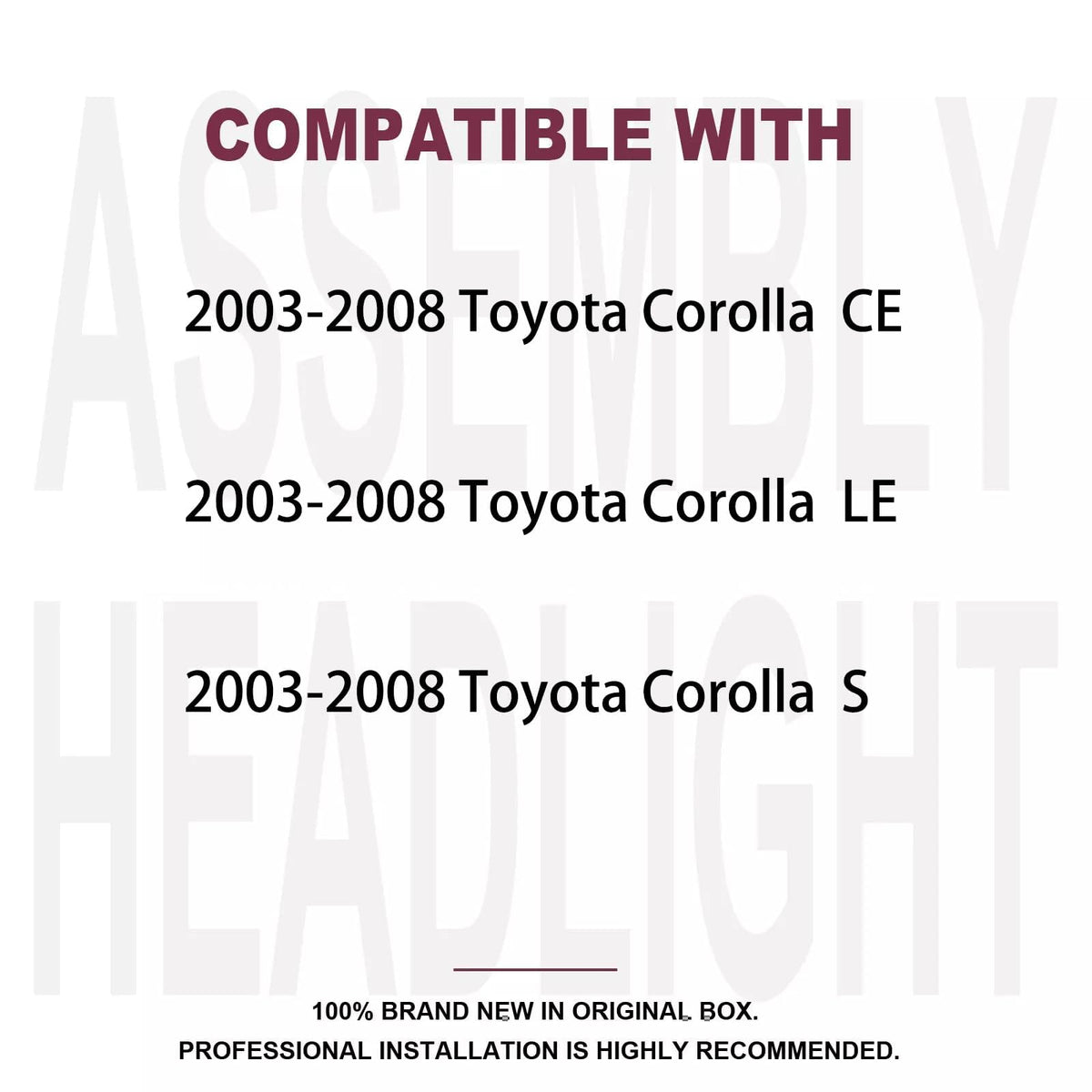 Chrome Amber Headlight Assembly Set S221230