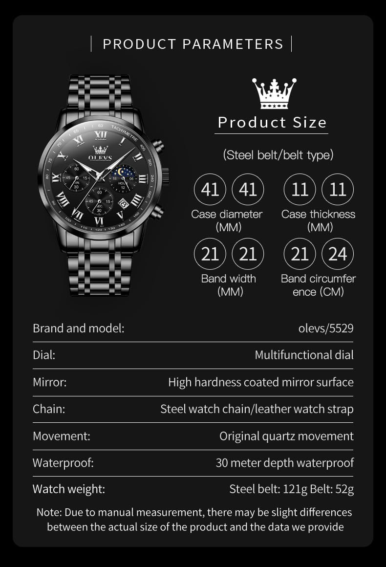 Men Stainless Steel Analog Quartz Wrist Watch V119