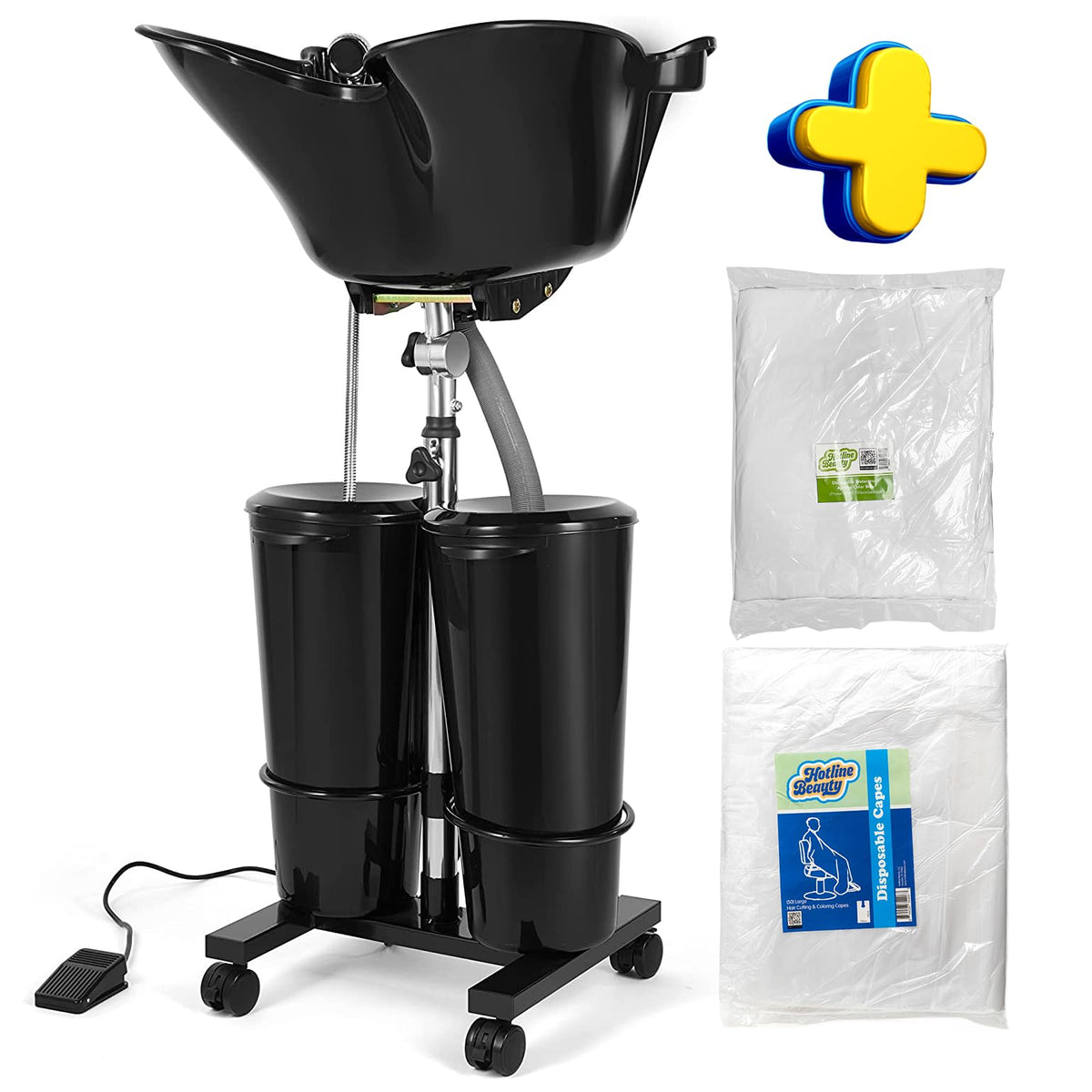 Portable Hair Washing Sink with Pump and Foot Pedal O387165