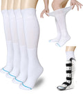White 2 Pairs Medical Tube Socks E6142