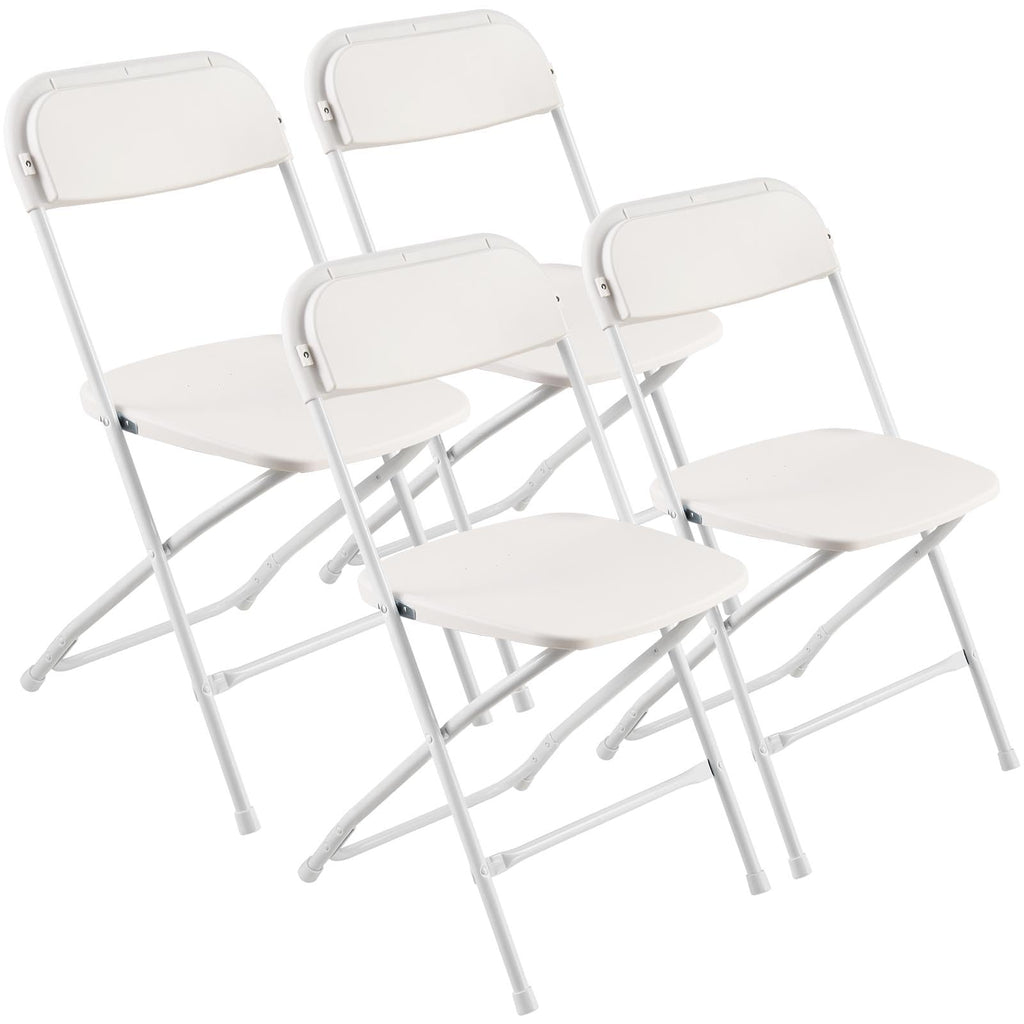 4 Pack Folding Plastic Chairs with Metal Frame D1063