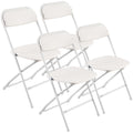 4 Pack Folding Plastic Chairs with Metal Frame D1063