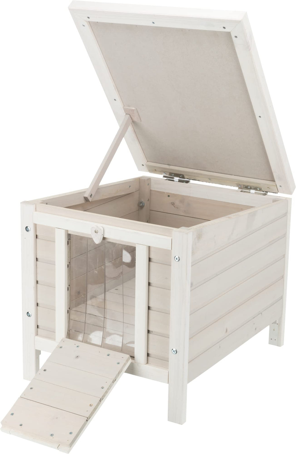 Weatherproof Cat House with Raised Floor and Asphalt Roof Z48949