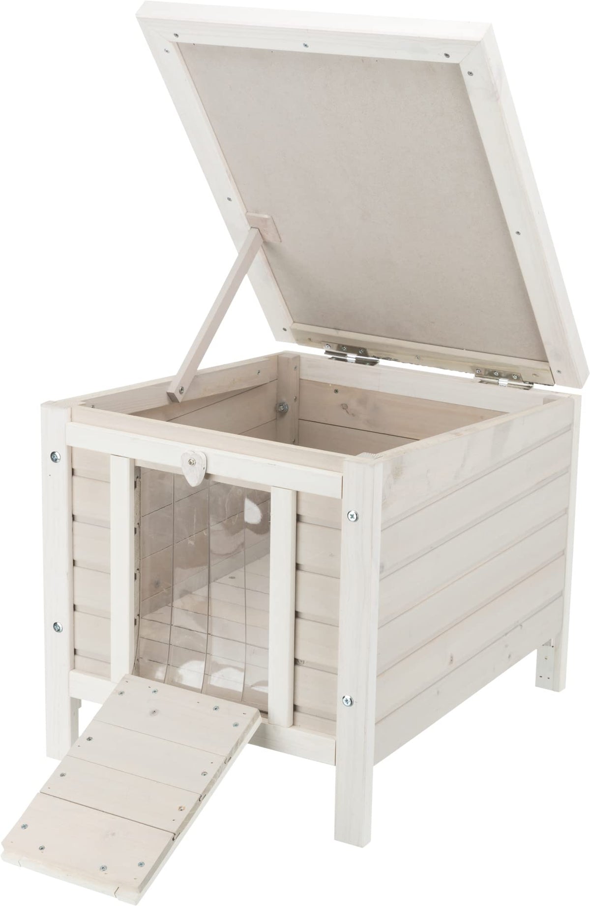 Weatherproof Cat House with Raised Floor and Asphalt Roof Z48949