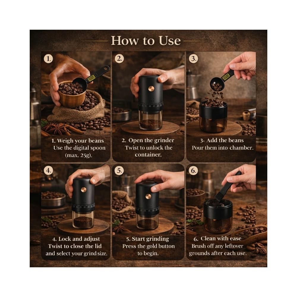 Electric Burr Coffee Grinder with 40 Grind Settings D251