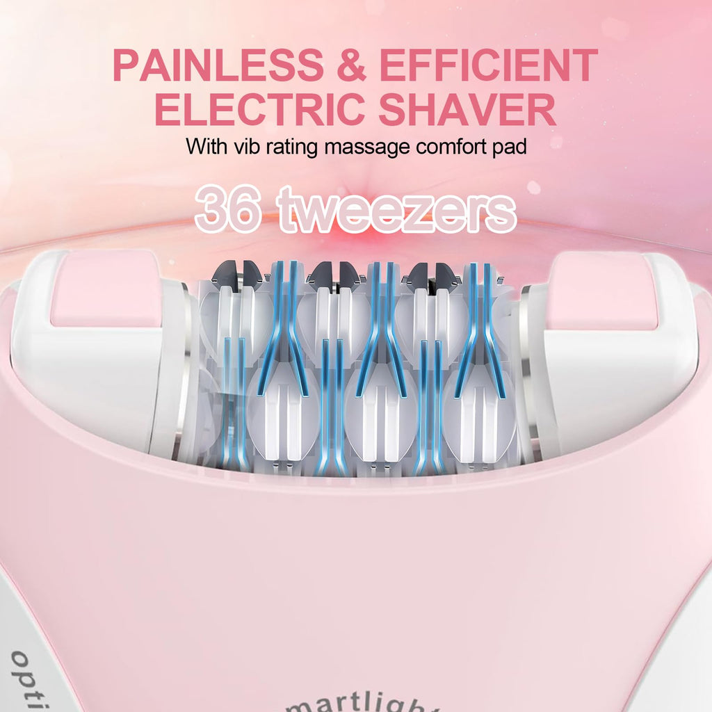 2 Speeds Rechargeable Epilator with LED Light C528