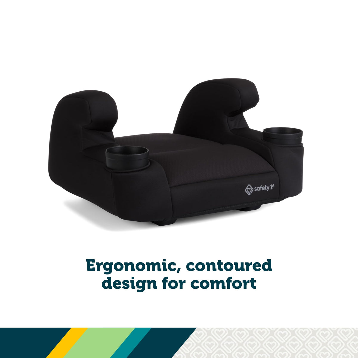 Lightweight Backless Booster Car Seat, 2-Pack, Black B64880
