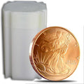 1 Oz. Walking Liberty Copper Bullion Art Rounds in Coin Tube L829