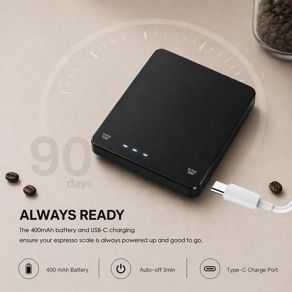 Rechargeable Digital Coffee Scale with Timer S571036
