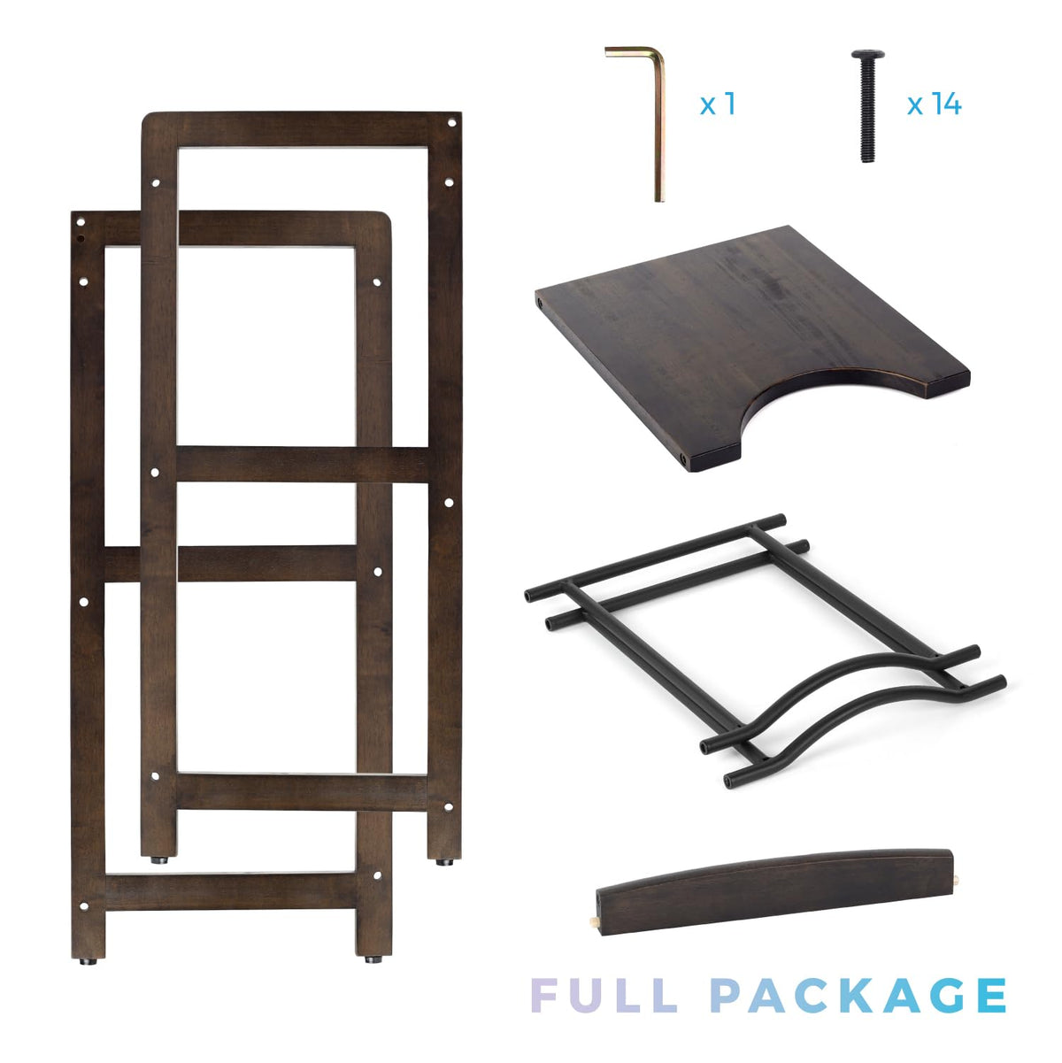 5 Gallon Water Jug Holder with Top Shelves, 3-Tiers Solid Wood Water Dispenser Stand K3592