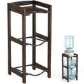 5 Gallon Water Jug Holder with Top Shelves, 3-Tiers Solid Wood Water Dispenser Stand K3592