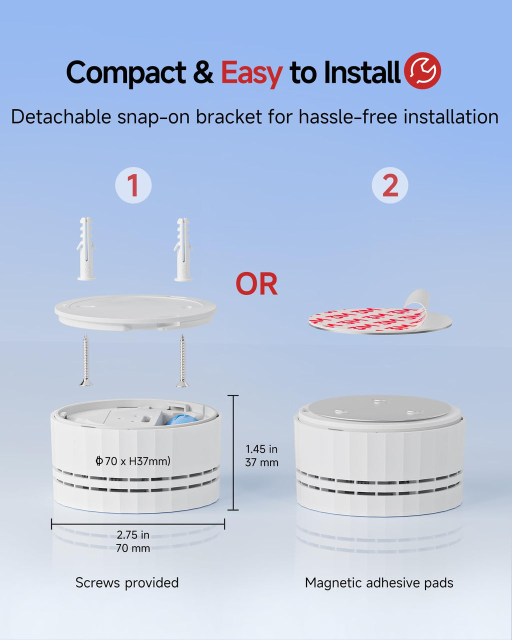 3 Pack Wireless Interconnected Smoke Detector U670013