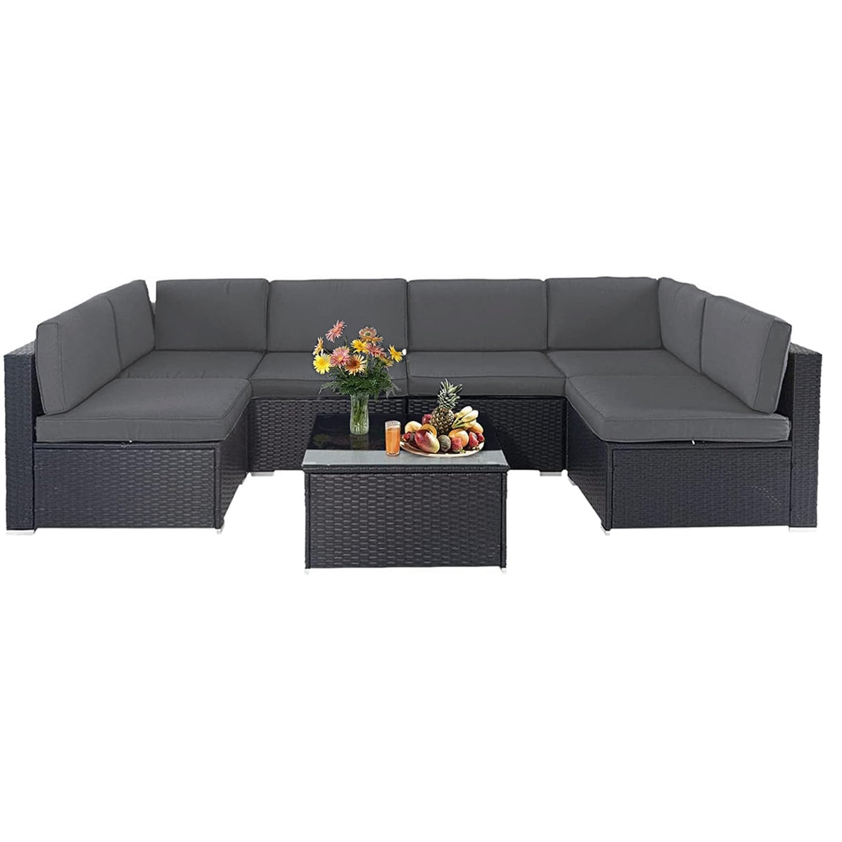 Grey 7-Piece Outdoor Patio Furniture Set M2701