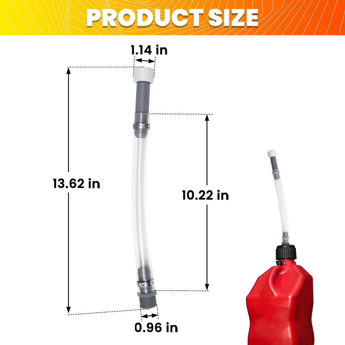 2-Pack Clear Fuel Jug Hose with Built-in Filter S731017