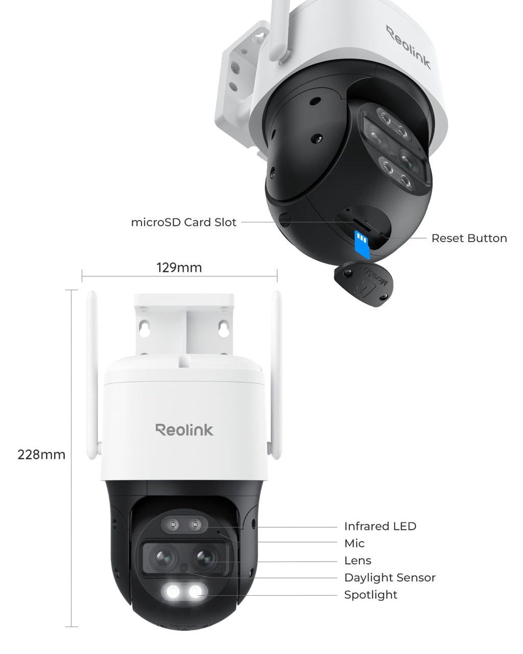 4K 8MP Dual-Lens PTZ Outdoor Security Camera Q1581