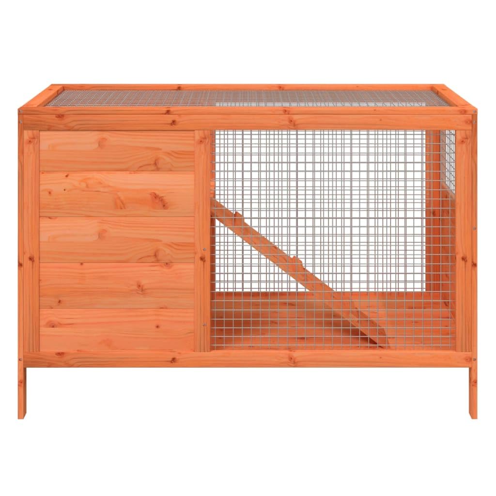 2-Tier Solid Pine Wood Rabbit Hutch Z793805