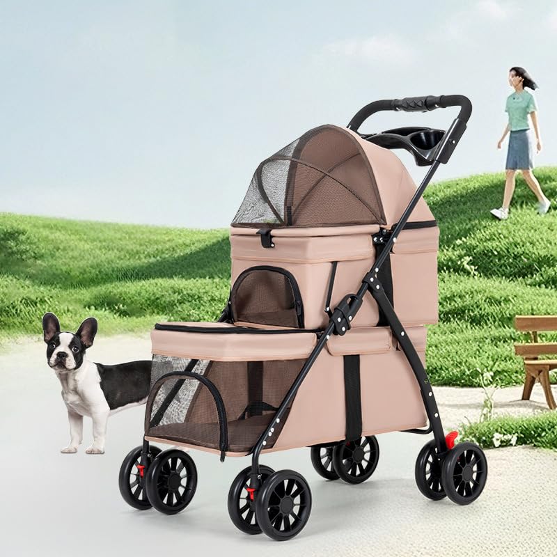 Double Pet Stroller with Cup Holder P5300