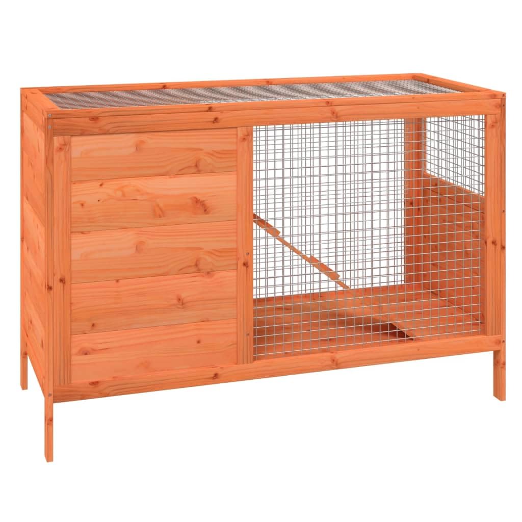 2-Tier Solid Pine Wood Rabbit Hutch Z793805
