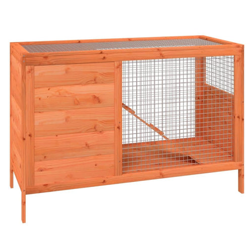 2-Tier Solid Pine Wood Rabbit Hutch Z793805