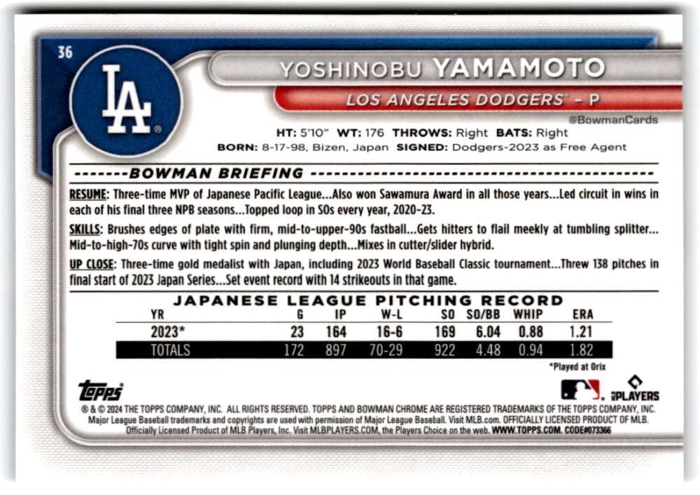 2024 Bowman Chrome Mega Box Mojo Refractor Baseball Trading Card J4249