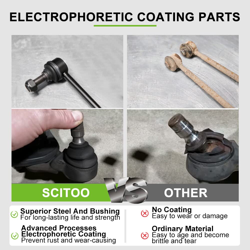 6pcs Front Suspension Kit Control Arm Ball Joint Tie Rod End Sway Bar Link G762
