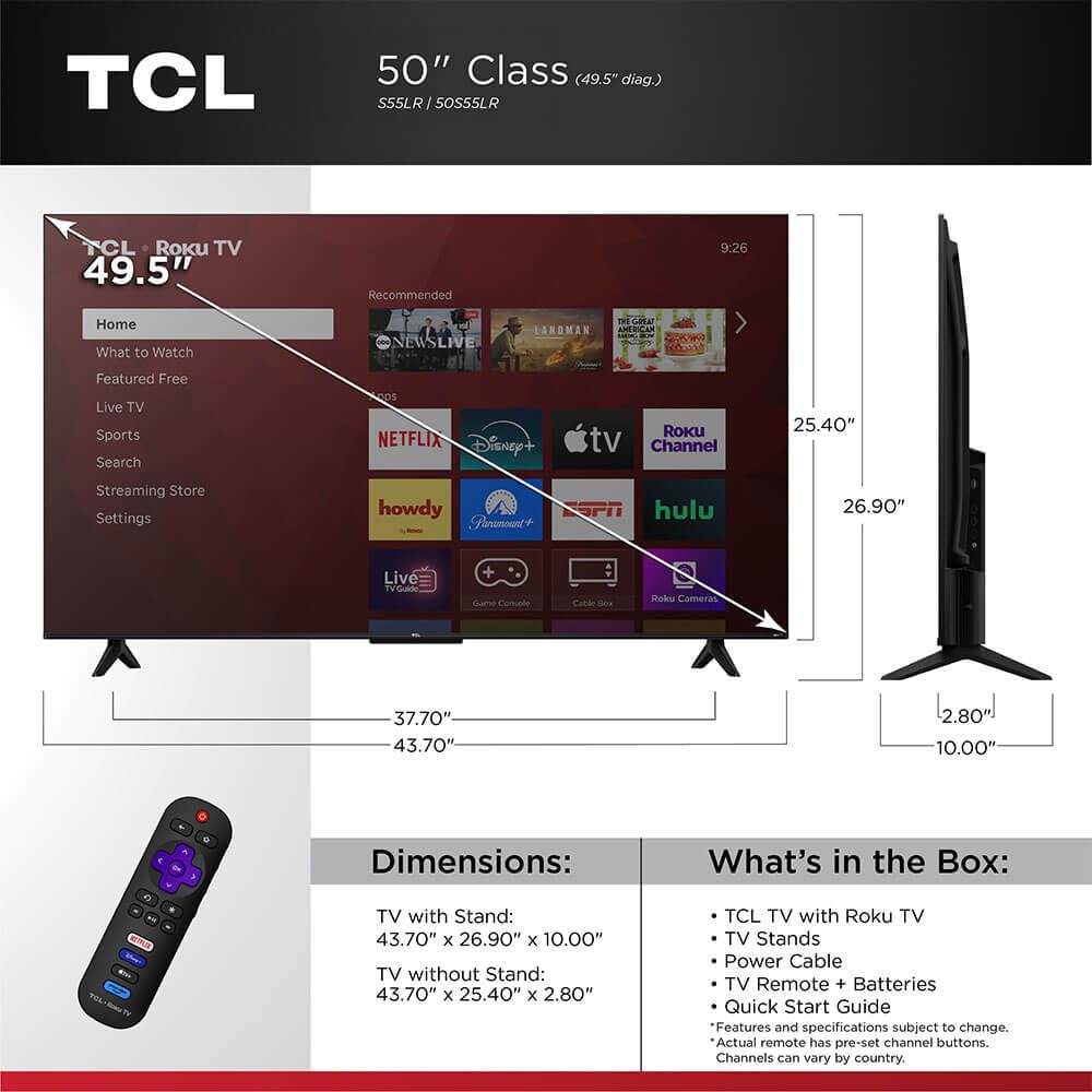 50" 4K UHD HDR LED Smart TV S527