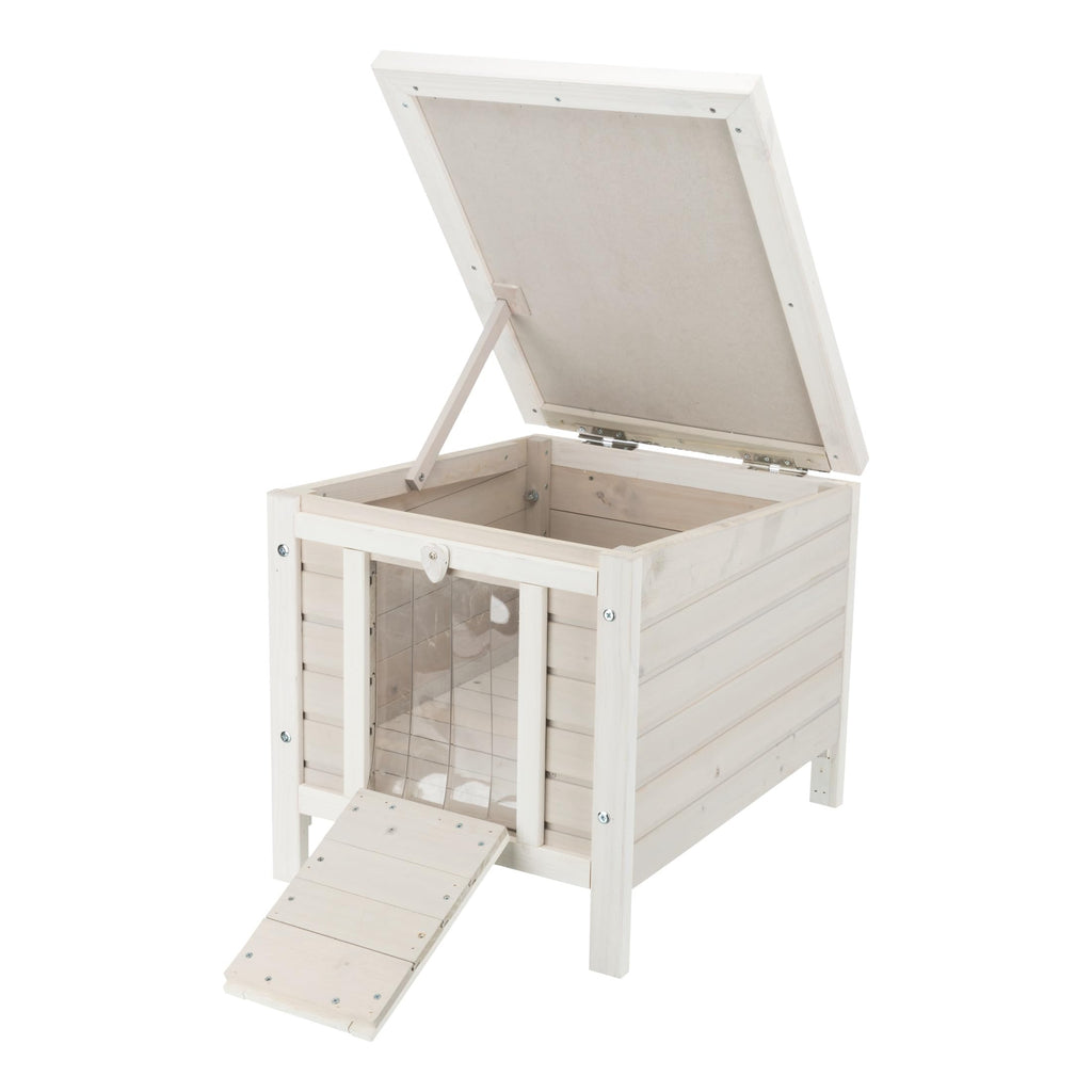 Weatherproof Cat House with Raised Floor and Asphalt Roof Z48949