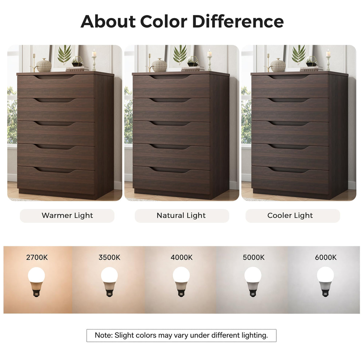 Brown 5 Drawer Dresser X96587