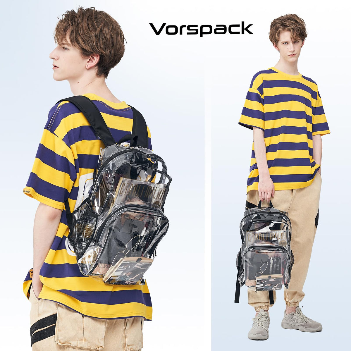 Clear Heavy Duty Black Backpack G66751