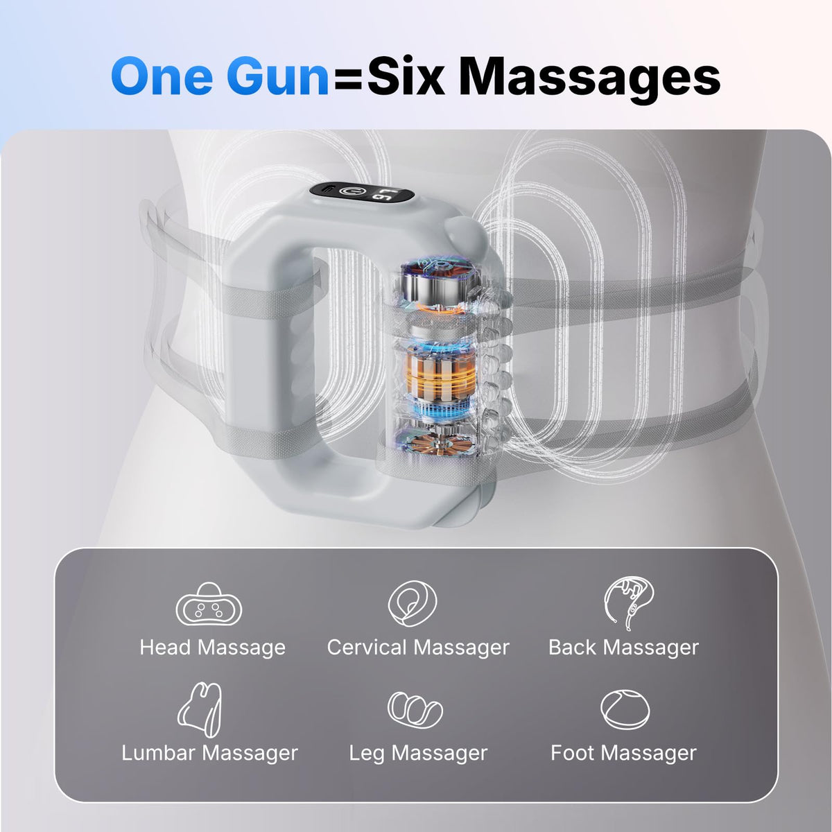 Adjustable 6-Level Vibration Massager J7671