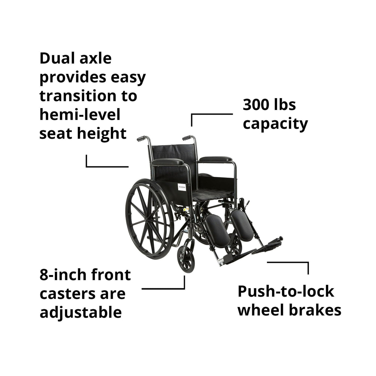 Black 18 in Wheelchair S52648