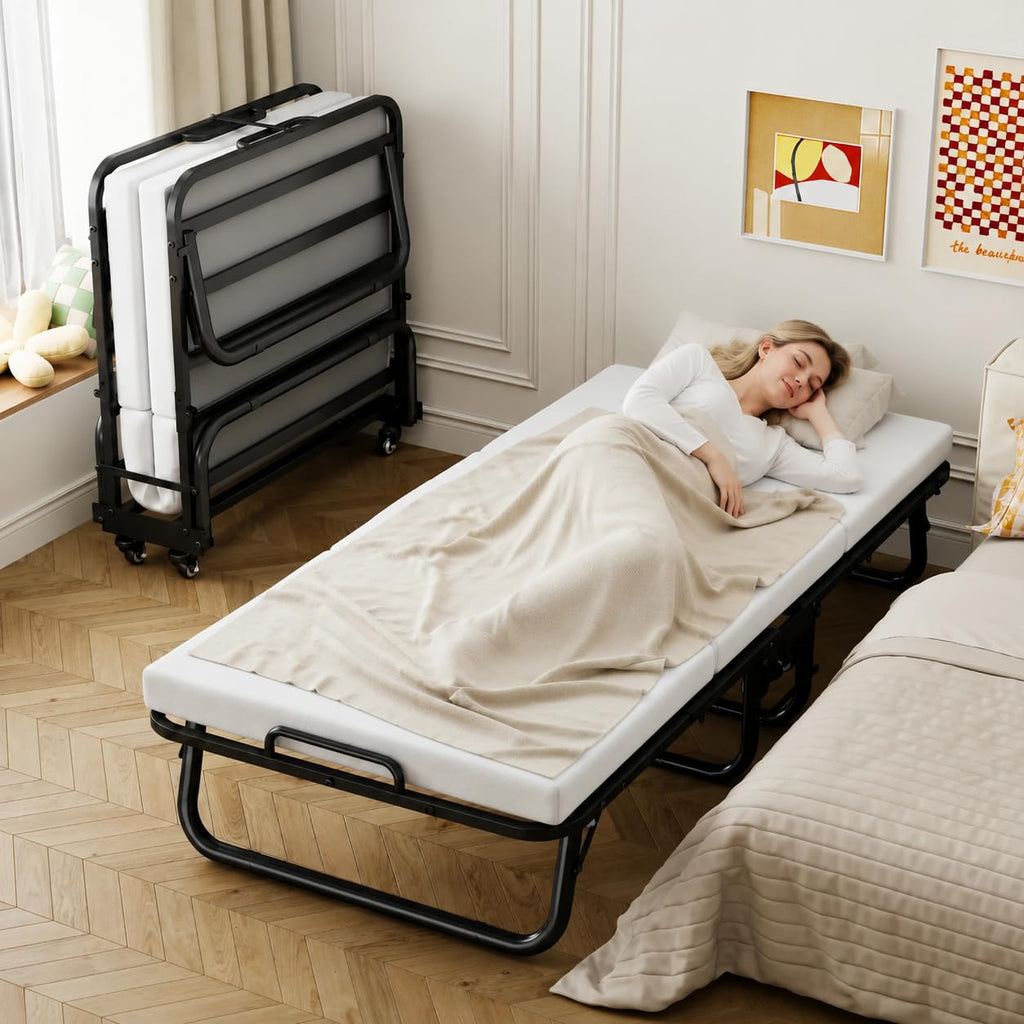 Folding Bed on Wheels Z755470