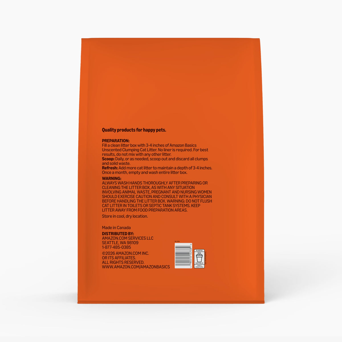 Unscented Clumping Cat Litter 14 lb Bag A809089