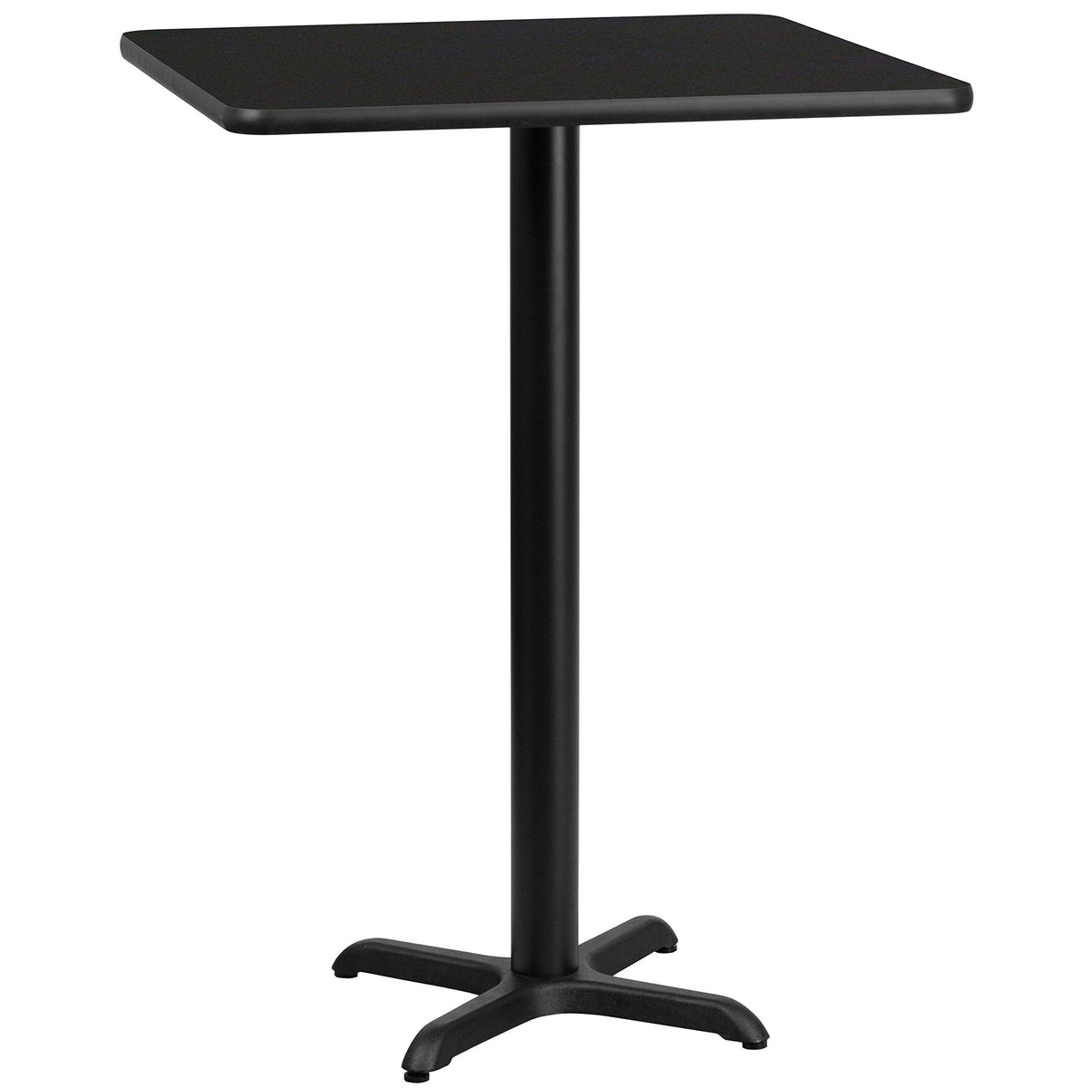 Black Laminate Table Top with Bar Height Table Base F7401