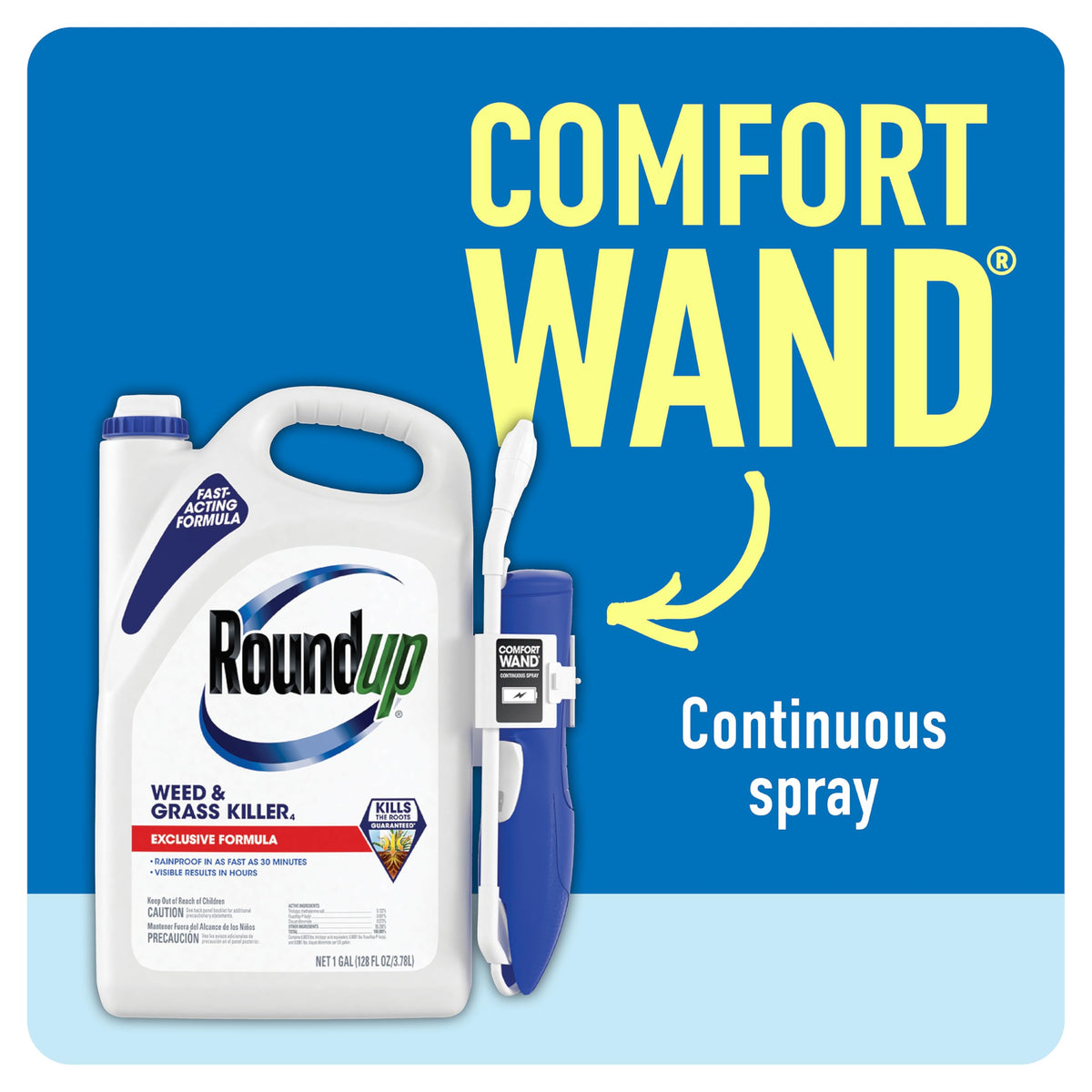 Roundup Weed & Grass Killer₄ with Comfort Wand, 1 gal. V77374