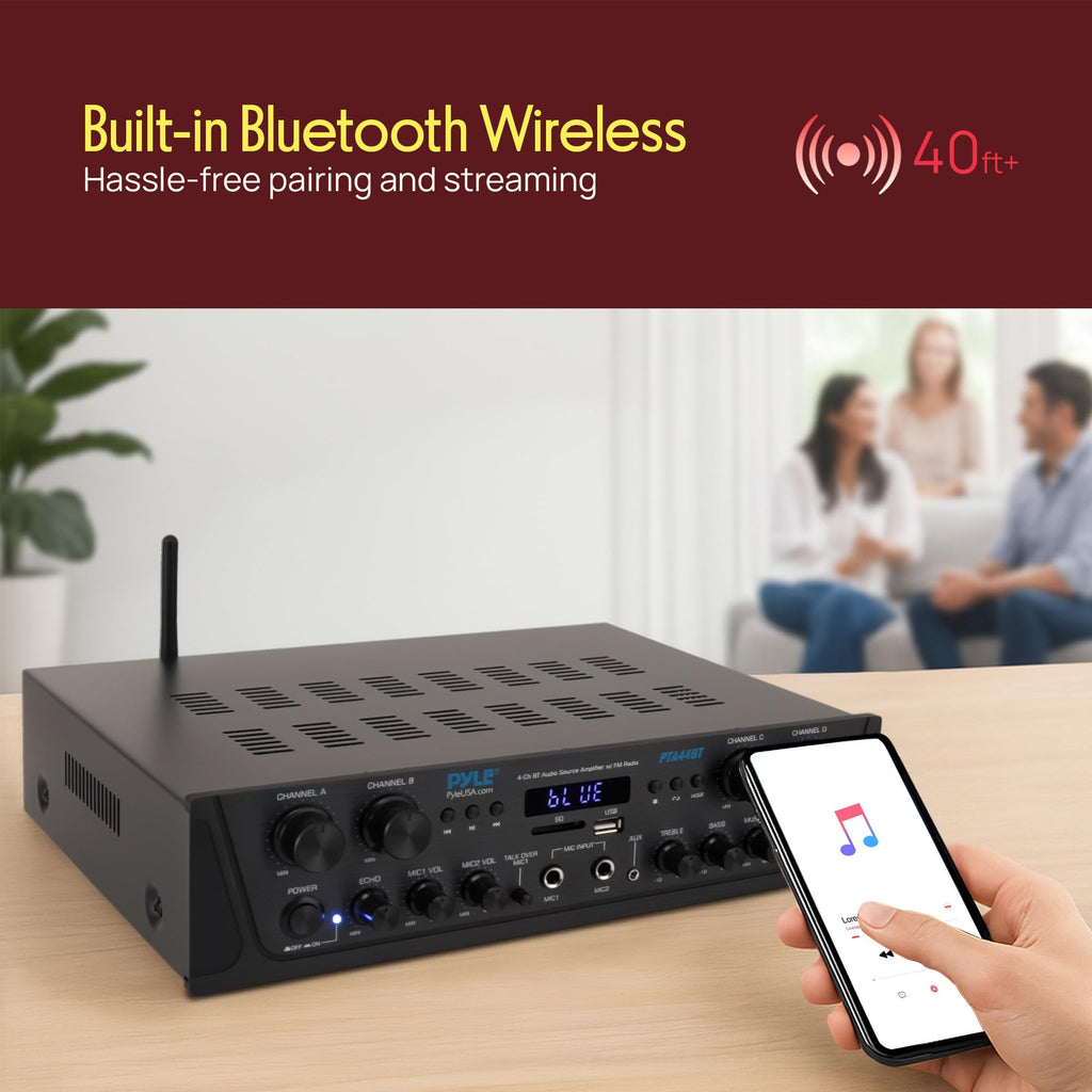 4-Channel Audio Amplifier with Bluetooth W426